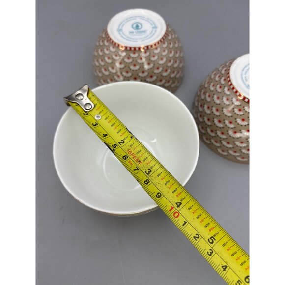 Set Of 3 PIP Studio Porcelain Dipping Bowls Amsterdam Bloomingtails Khaki , EUC - Picture 8 of 9